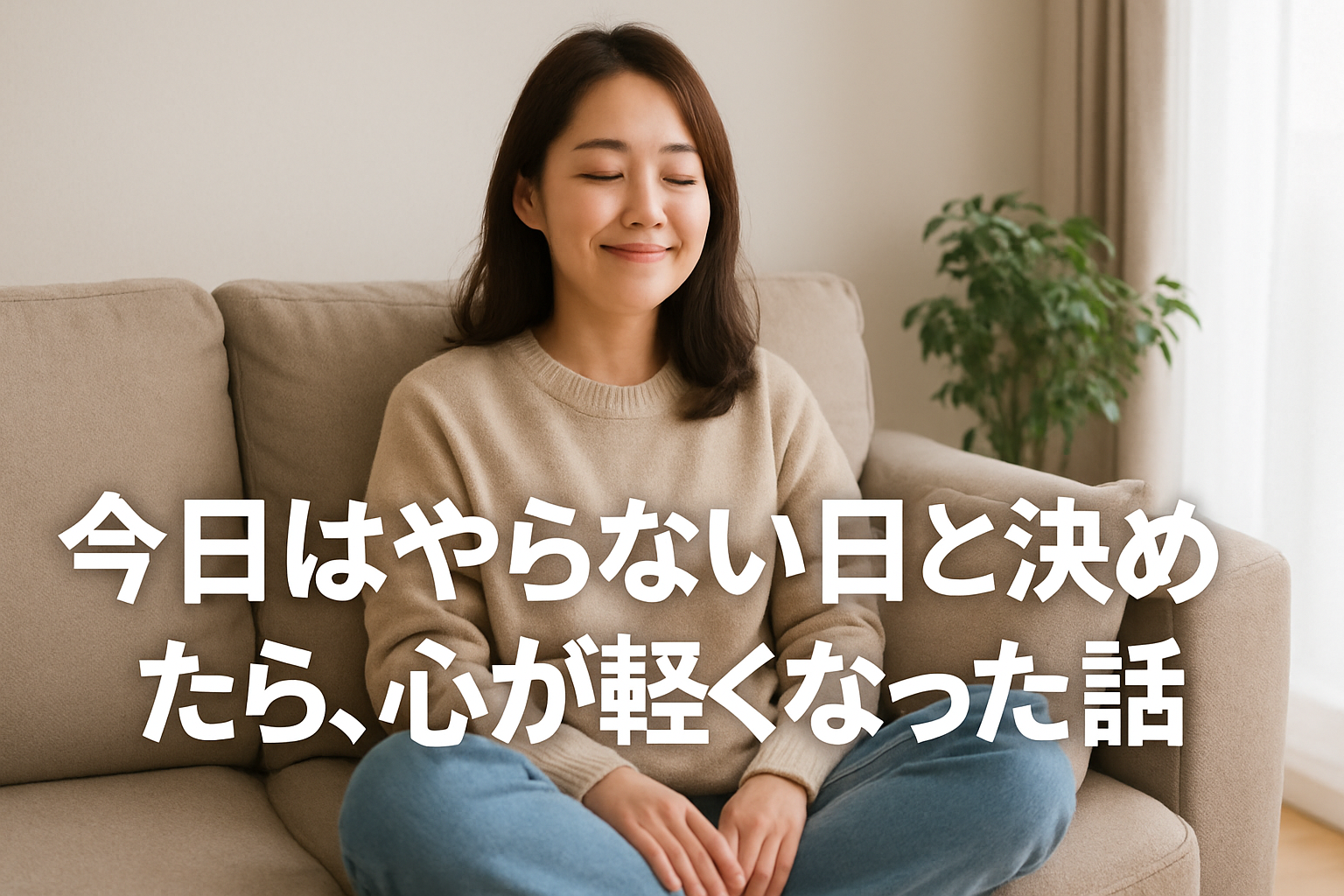今日はやらない日と決めたら、心が軽くなった話