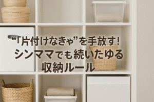 “片付けなきゃ”を手放す！シンママでも続いたゆる収納ルール