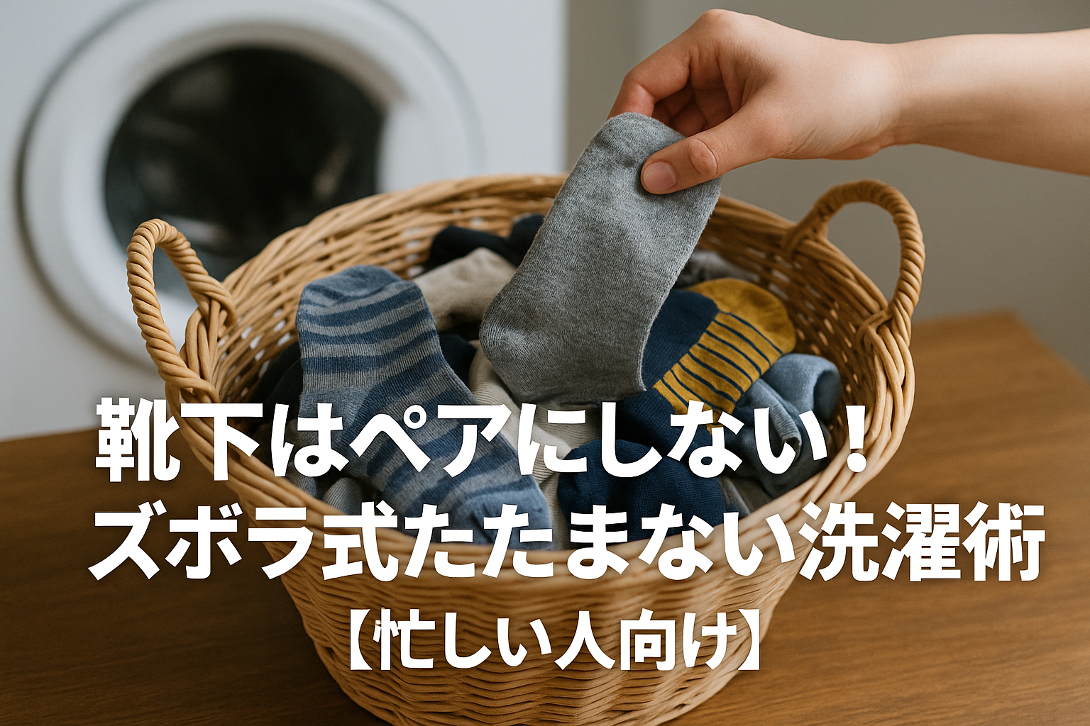 靴下はペアにしない!ズボラ式たたまない洗濯術【忙しい人向け】