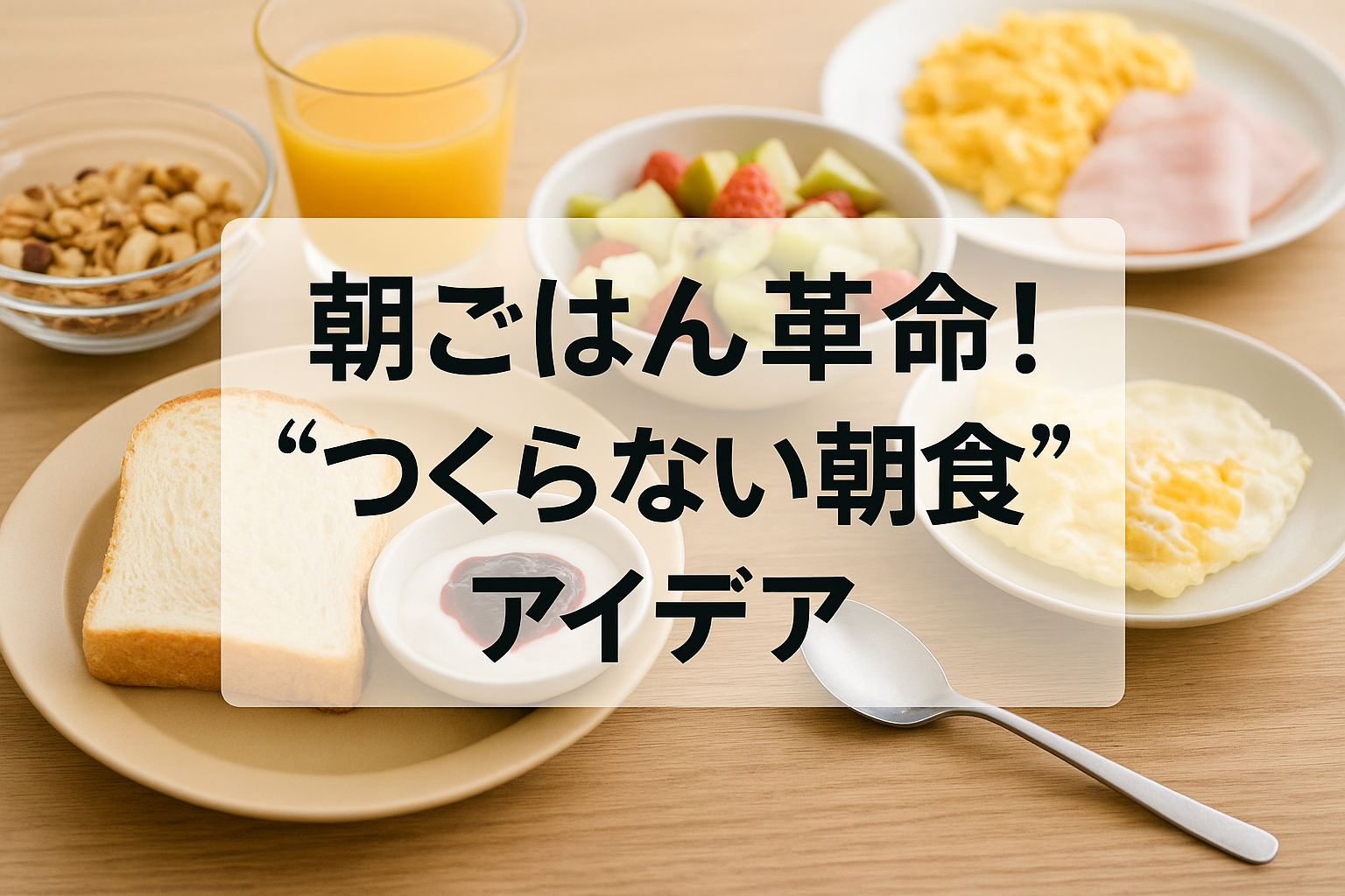 朝ごはん革命!“つくらない朝食”アイデア